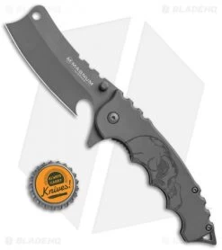 Boker Magnum Mortem Liner Lock Knife Gray Skull (3.375" Gray) 01RY217 -Boker Shop Boker Magnum Mortem LL Gray Skull Gray 01RY217 BHQ 90332 jr bottlecap