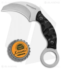 Boker Magnum Neck Bit Karambit Fixed Blade Knife Black G-10 (2" Stonewash) -Boker Shop Boker Magnum Neck Bit BHQ 80854 er bottlecap