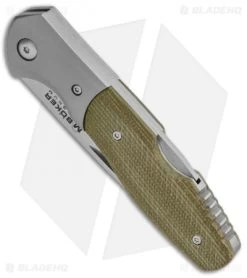 Boker Magnum Nice Lock Back Knife Green Micarta (3.3" Satin) 01SC079 -Boker Shop Boker Magnum Nice Lock Back Green Micarta Satin 01SC079 BHQ 120665 jr spine