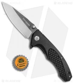 Boker Magnum Omen Liner Lock Knife Black G-10/CF (3.5" Black) 01SC057 -Boker Shop Boker Magnum Omen LL Black G 10 CF Black 01SC057 BHQ 90325 jr bottlecap