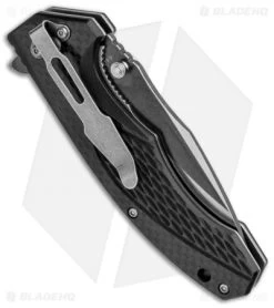 Boker Magnum Omen Liner Lock Knife Black G-10/CF (3.5" Black) 01SC057 -Boker Shop Boker Magnum Omen LL Black G 10 CF Black 01SC057 BHQ 90325 jr side
