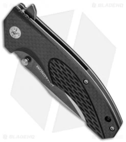 Boker Magnum Omen Liner Lock Knife Black G-10/CF (3.5" Black) 01SC057 -Boker Shop Boker Magnum Omen LL Black G 10 CF Black 01SC057 BHQ 90325 jr spine