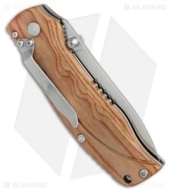 Boker Magnum Pakka Hunter Liner Lock Knife Wood (3.6" Satin) 01MB700 -Boker Shop Boker Magnum Pakka Hunter BHQ 80859 er side