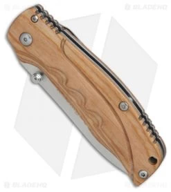 Boker Magnum Pakka Hunter Liner Lock Knife Wood (3.6" Satin) 01MB700 -Boker Shop Boker Magnum Pakka Hunter BHQ 80859 er spine