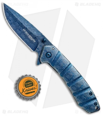 Boker Magnum Raindrop Folder Liner Lock Knife (2.75" Blue) 01RY825 6 Boker Magnum Raindrop Folder Liner Lock Knife (2.75" Blue) 01RY825 - Image 4