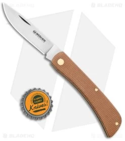 Boker Magnum Rangebuster Slip Joint Knife Brown Micarta (3" Satin) 01RY143 -Boker Shop Boker Magnum Rangebuster Natural Micarta 01RY143 BHQ 136271 jr bottlecap