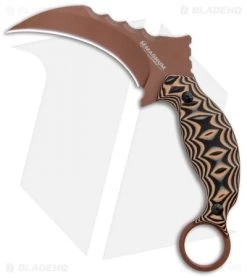 Boker Magnum Raptors Claw Fixed Blade Black/Orange G-10 (4.5" Brown) BOM02SC032