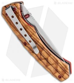 Boker Magnum Red Pupil Liner Lock Knife Zebrawood (3.2" SW) 01SC071 -Boker Shop Boker Magnum Red Pupil LL Zebrano Wood SW 01SC071 BHQ 118404 jr side