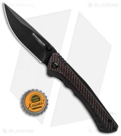 Boker Magnum Rubico Liner Lock Knife Black W/ Red CF (3.25" Black) 01RY848 -Boker Shop Boker Magnum Rubico LL Black Red CF Black 01RY848 BHQ 90326 jr bottlecap