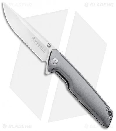 Boker Magnum Straight Brother Frame Lock Knife Aluminum (3.5" Satin) 3 Boker Magnum Straight Brother Frame Lock Knife Aluminum (3.5" Satin)