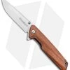 Boker Magnum Straight Brother Liner Lock Knife Wood (3.5" Satin) -Boker Shop Boker Magnum Straight Brother LL Wood Satin 01MB723 BHQ 98577 jr