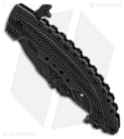 Boker Magnum Tactical Mermaid Liner Lock Knife Black (3.75" Black ) 01GL319SOI -Boker Shop Boker Magnum Tactical Mermaid Liner Lock Knife 3in DLC BHQ 146322 td spine