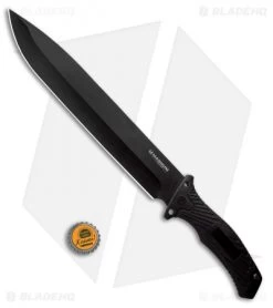 Boker Magnum Trojan Fixed Blade Knife Black (10.13" Black) -Boker Shop Boker Magnum Trojan Fixed Blade Knife Black G 10 02RY171 BHQ 94430 ns bottlecap