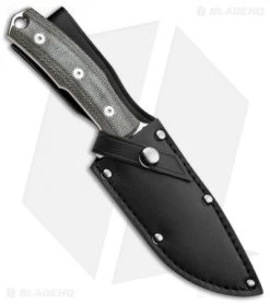 Boker Magnum Vox 2021 Collection Fixed Blade Knife Black Micarta (5.3" Satin) -Boker Shop Boker Magnum Vox 2021 Collection Fixed Blade Satin 02MAG2021 BHQ 121274 jr sheath