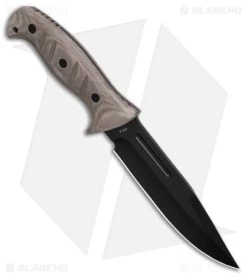 Boker Magnum Warrior Fixed Blade Knife Desert Micarta (6.75" Black) -Boker Shop Boker Magnum Warrior FB Knife Dersert Micarta 6in Black BHQ 139186 td spine