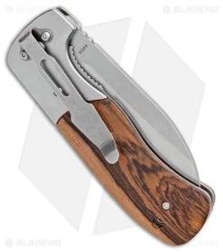 Boker Magnum Wooden Fat Jack Liner Lock Knife Wood (3.375" Stonewash) -Boker Shop Boker Magnum Wooden Fat Jack LL Wood SW 01MB716 BHQ 98573 jr side