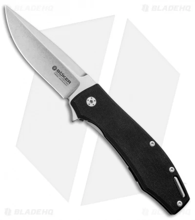 Boker Marlowe KMP22 Frame Lock Knife Black G-10 (3.1" Stonewash) 110658 3 Boker Marlowe KMP22 Frame Lock Knife Black G-10 (3.1" Stonewash) 110658