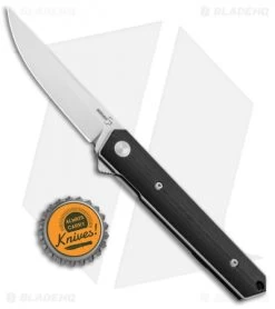 Boker Mini Kwaiken Flipper Folding Knife Black G-10 (3.13" Stonewash D2) 01BO268 -Boker Shop Boker Mini Kwaiken Black G 10 SW 01BO268 BHQ 90309 jr bottlecap