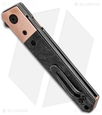Boker Mini Kwaiken Flipper Knife Copper/Marble CF (3" Smokewash VG-10) 5 Boker Mini Kwaiken Flipper Knife Copper/Marble CF (3" Smokewash VG-10) - Image 3