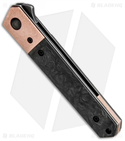 Boker Mini Kwaiken Flipper Knife Copper/Marble CF (3" Smokewash VG-10) 4 Boker Mini Kwaiken Flipper Knife Copper/Marble CF (3" Smokewash VG-10) - Image 2