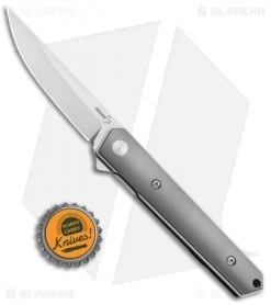 Boker Mini Kwaiken Flipper Knife Titanium (3.125" D2) 01BO267 -Boker Shop Boker Mini Kwaiken Flipper Ti D2 01BO267 BHQ 90310 jr bottlecap