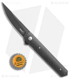 Boker Mini Kwaiken Exclusive Flipper Knife Carbon Fiber (3" Smokewash VG-10) -Boker Shop Boker Mini Kwaiken cf sw BHQ 36349 er size