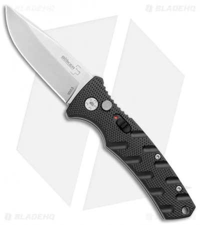 Boker Mini Strike Automatic Knife Black Aluminum (2.6" Stonewash D2) 3 Boker Mini Strike Automatic Knife Black Aluminum (2.6" Stonewash D2)