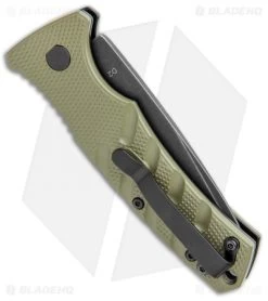 Boker Mini Strike Automatic Knife OD Green Aluminum (2.6" Smokewash D2) -Boker Shop Boker Mini Strike Auto OD Green Smokewash 01BO437NSOI BHQ 99630 jr side