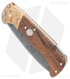 Boker Mokume Damascus Lock Back Knife Walnut (3.125" Damascus) 110166DAM -Boker Shop Boker Mokume Damascus LB Walnut Damascus 110166DAM BHQ 105709 jr spine