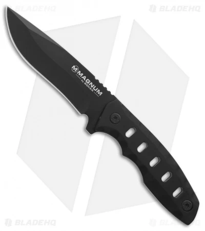 Boker Magnum Oblong Hole Fixed Blade Knife Black Neoprene (3.3" Black) 02RY689 3 Boker Magnum Oblong Hole Fixed Blade Knife Black Neoprene (3.3" Black) 02RY689