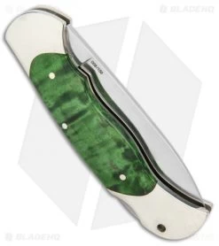 Boker Optima 150th Anniversary Lockback Knife Curly Birch (3.6" Satin) 116122 -Boker Shop Boker Optima 150th Anniversary LB Curly Birch Satin 116122 BHQ 94444 jr side