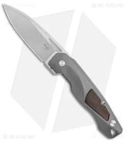 Boker Plus Aluma Liner Lock Knife Aluminium/Wood (3.5" Stonewash)