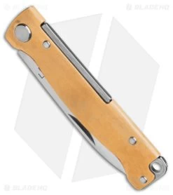 Boker Plus Atlas Slip Joint Knife Brass (2.75" Satin) 01BO853 -Boker Shop Boker Plus Atlas Slip Joint Knife Brass 2in Satin BHQ 125033 td spine