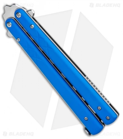 Boker Plus Balisong Trainer Butterfly Knife Blue G-10 (4" Satin) 4 Boker Plus Balisong Trainer Butterfly Knife Blue G-10 (4" Satin) - Image 2