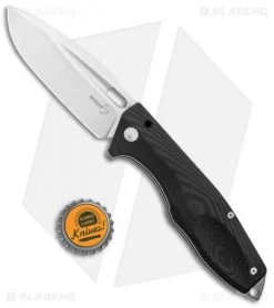 Boker Plus Caracal 42 Slip Joint Pin Lock Knife Black G10 (3.5" Stonewash) -Boker Shop Boker Plus Caracal 42 SJ Black G 10 SW 01BO753 BHQ 98594 jr bottlecap