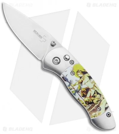 Boker Plus Gordito Frazetta "Ghoul Queen" Folding Knife (2.25" Satin) 3 Boker Plus Gordito Frazetta "Ghoul Queen" Folding Knife (2.25" Satin)