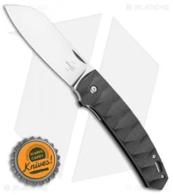 Boker Plus Haddock Pro Knife Black G-10 (3.4" Satin) 01BO232 -Boker Shop Boker Plus Haddock Pro Knife Black G 10 3.375 Sattin Jens Anso 01BO232 BHQ 118394 LS Bottlecap