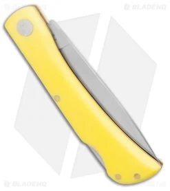 Boker Plus Justin Rangebuster Junior 2.0 Lockback Yellow Poly (3" Satin) -Boker Shop Boker Plus Justin Rangebuster Jr. 2.0 Lockback Yellow Poly 3 Satin 01BO173JU BHQ 125059 LS Side