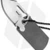 Boker Plus Kubasek KTK Dog Tag Knife Titanium W/ Chain (1.75" Satin) -Boker Shop Boker Plus KTK Dog Tag Button Lock BHQ 115024 jr
