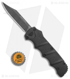 Boker Kalashnikov Bowie D/A OTF Automatic Knife (3.5" Black SW D2) -Boker Shop Boker Plus Kalashnikov DA OTF Auto Black SW BHQ 113130 jr bottlecap