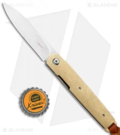 Boker Plus Kansei Matsuno LRF Liner Lock Knife Brass (3" Satin) -Boker Shop Boker Plus Kansei LRF LL Brass Satin 01BO123SOI BHQ 101968 jr bottlecap