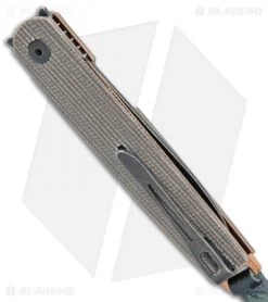 Boker Plus Kansei LRF Liner Lock Knife Green Canvas Micarta (3" Smokewash) -Boker Shop Boker Plus Kansei LRF LL Green Canvas Micarta Smokewash 01BO124SOI BHQ 101969 jr side