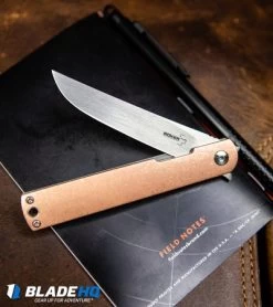 Boker Plus Kansei Nori Liner Lock Knife Copper (3.125 Satin) -Boker Shop Boker Plus Kansei Nori Liner Lock Knife Copper Satin 01BO896NSOI BHQ 99627 kp leather web
