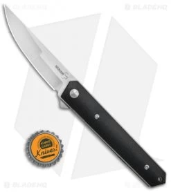 Boker Plus Kwaiken Duplex Flipper Knife Black G-10 (3.5" Satin VG-10) 01BO282 -Boker Shop Boker Plus Kwaiken Duplex Black G 10 01BO282 BHQ 67852 jr bottlecap 2