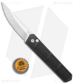 Boker Plus Kwaiken Grip Automatic Knife Black Aluminum (3.3" Satin D2) -Boker Shop Boker Plus Kwaiken Grip Auto Black Aluminum Satin BHQ 175284 jr bottlecap