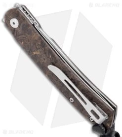 Boker Plus LFL07 Liner Lock Knife Fat Carbon Fiber (3" Satin) 01BO387 -Boker Shop Boker Plus LFL07 LL Fat CF Gold Satin BHQ 146706 jr side