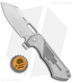 Boker Plus Leviathan Frame Lock Knife Stainless (3.1" Stonewashed) 01BO752 -Boker Shop Boker Plus Leviathan FL Stainless SW 01BO752 BHQ 97548 jr bottlecap