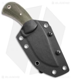 Boker Plus Mad Man Fixed Blade Green Micarta (3.31" D2 Stonewashed) -Boker Shop Boker Plus Mad Man BHQ 136262 td sheath