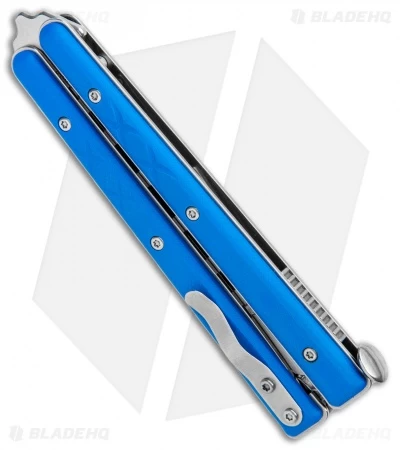 Boker Plus Mini Balisong Trainer Blue G-10 (3.25" Satin) 01BO716SOI 5 Boker Plus Mini Balisong Trainer Blue G-10 (3.25" Satin) 01BO716SOI - Image 3