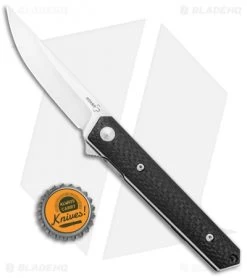 Boker Plus Mini Kwaiken Flipper Folding Knife Carbon Fiber (3.13" Satin D2) -Boker Shop Boker Plus Mini Kwaiken CF Satin D2 01BO256 BHQ 98588 jr bottlecap